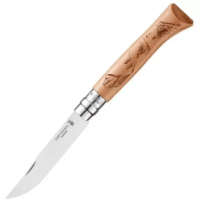 Нож складной Opinel №8 Biking (длина: 190мм, лезвие: 85мм), бук (232-1055) Нож складной Opinel №8 Biking (длина: 190мм, лезвие: 85мм), бук (232-1055)