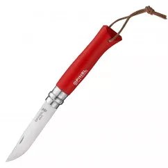 Ніж складний Opinel 8 VRI Trekking (довжина: 195мм, лезо: 85мм), червоний (232-1039_red)