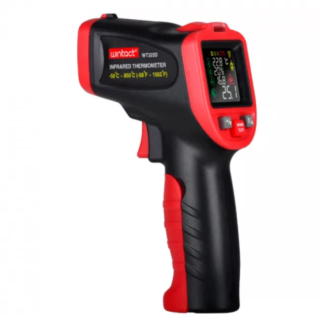Пирометр инфракрасный бесконтактный WINTACT (цв дисплей) -50 ~ 850 ℃ (WT323D) Пирометр инфракрасный бесконтактный WINTACT (цв дисплей) -50 ~ 850 ℃ (WT323D)
