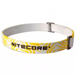 Повязка для крепления фонаря на голову Nitecore (NU серия), бело-желтая (6-1345_white_yell)