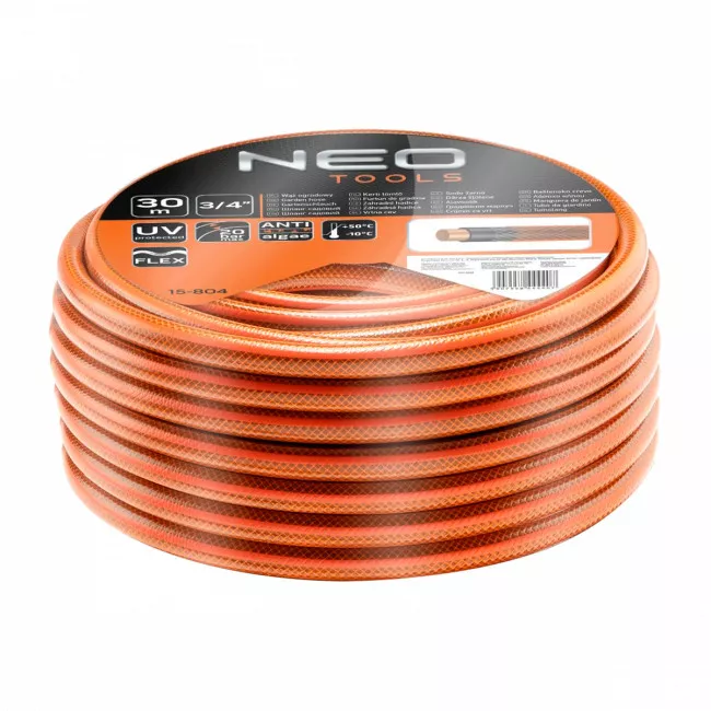 Шланг NEO садовый 30м, 3/4, 4-слой. Economic -10°/+50°C (15-804)