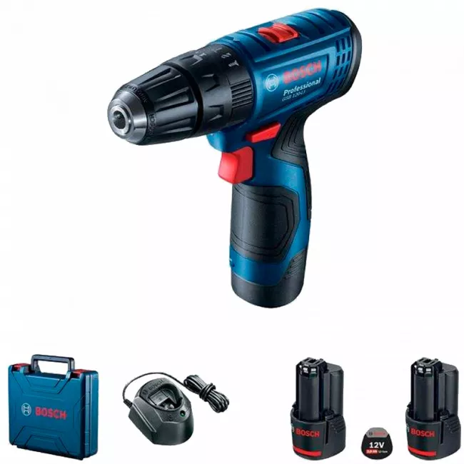 Шуруповерт BOSCH GSB 120-Li аккумуляторный, 2*2.5Аh (0.601.9G8.100) Шуруповерт BOSCH GSB 120-Li аккумуляторный, 2*2.5Аh (0.601.9G8.100)