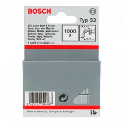 Скобы Bosch 14мм ТИП 53, 1000шт (1.609.200.368)