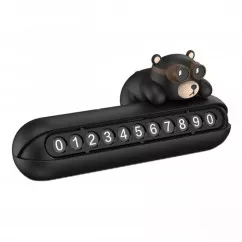 Табличка с номером телефона Baseus Bear Collection черный