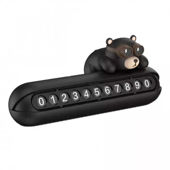 Табличка с номером телефона Baseus Bear Collection черный (517299) (354570001)