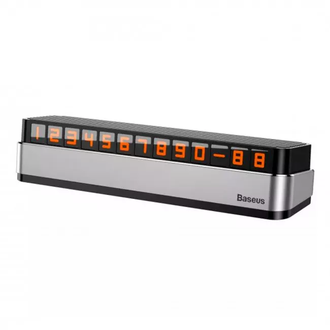 Табличка с номером телефона Baseus Moonlight Box Series Temporary Parking Number Plate Silver (ACNUM-B0S)(226830012) Табличка с номером телефона Baseus Moonlight Box Series Temporary Parking Number Plate Silver (ACNUM-B0S)(226830012)