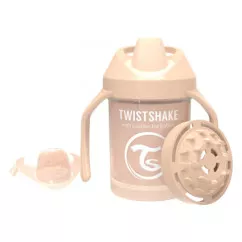 Twistshake "Мини" чашка с ручками 230мл 4+мес, бежевая (69881) (78271  )