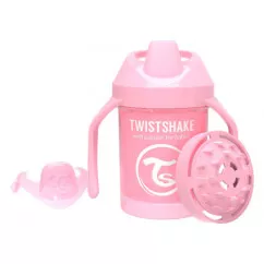 Twistshake "Мини" чашка с ручками 230мл 4+мес, светло-розовая (69877) (78267 )