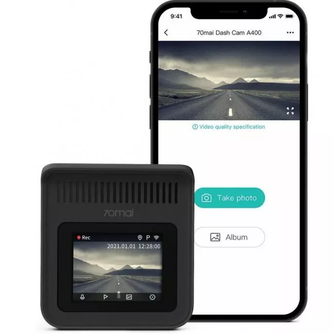 Видеорегистратор Xiaomi 70mai A400 Dash Cam Gray + Midrive RC09 (776407)