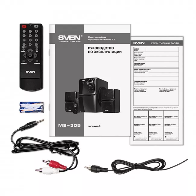 Акустическая система Sven 2.1 MS-305 Black (20100012)