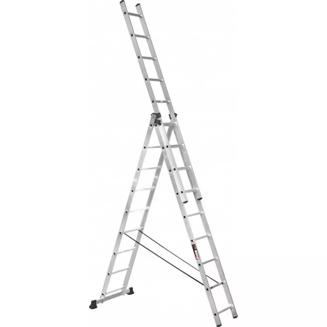 Алюминиевая трехсекционная лестница Stark SVHR3x9 3х9 ступеней (525380504) Алюминиевая трехсекционная лестница Stark SVHR3x9 3х9 ступеней (525380504)