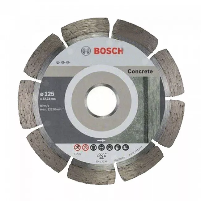 Алмазный круг Bosch по бетону, 125x22,23x1,6x10 мм, 10 шт (2608603240/2197) Алмазный круг Bosch по бетону, 125x22,23x1,6x10 мм, 10 шт (2608603240/2197)