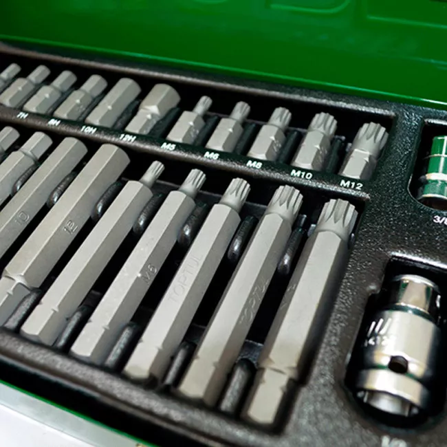 Набор бит TOPTUL 10мм HEX,TORX,SPLINE 40ед. (GAAD4002)