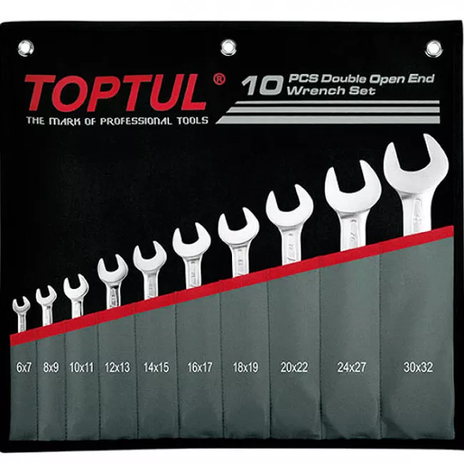 Набор рожковых ключей TOPTUL 10 шт. 6-32 (GPCJ1001) Набор рожковых ключей TOPTUL 10 шт. 6-32 (GPCJ1001)
