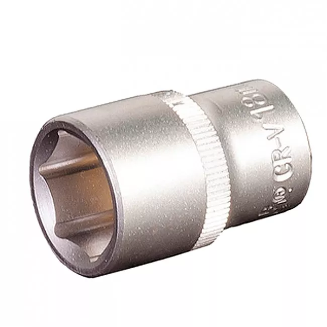 Насадка торцевая MASTER TOOL 6-гранная 1/2" 18мм CRV (78-0018)