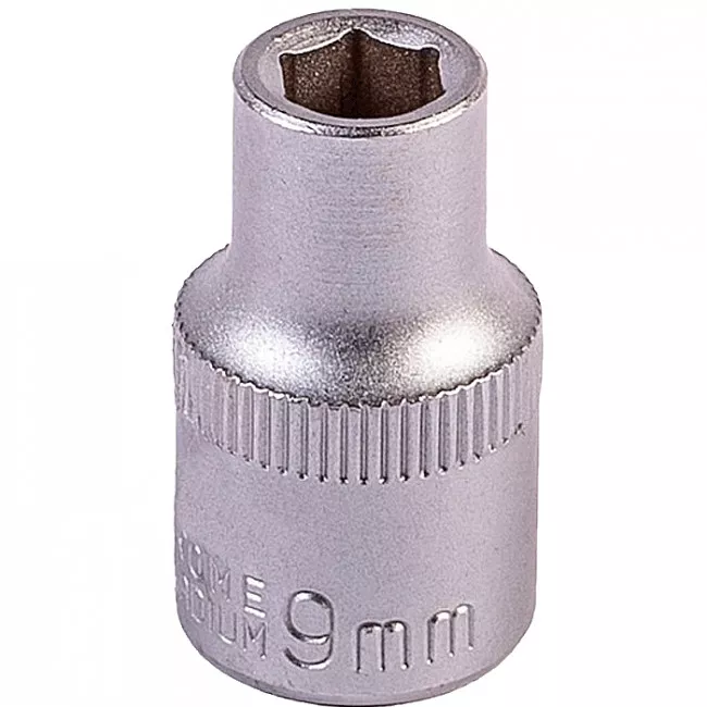 Насадка торцевая MASTER TOOL 6-гранная 1/2" 9мм CRV (78-0009) Насадка торцевая MASTER TOOL 6-гранная 1/2" 9мм CRV (78-0009)