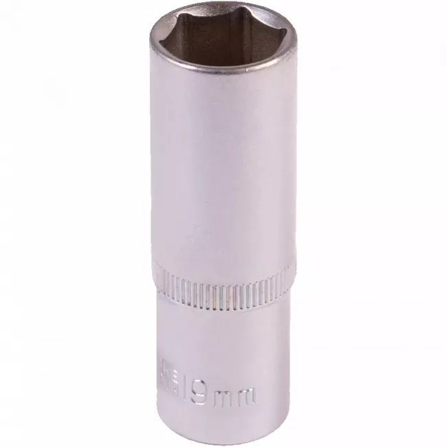 Насадка торцевая MASTER TOOL 6-гранная удлиненная 1/2", 19 мм. CRV (78-0519) Насадка торцевая MASTER TOOL 6-гранная удлиненная 1/2", 19 мм. CRV (78-0519)
