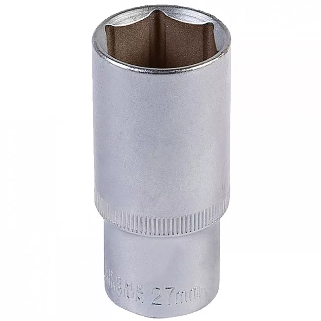 Насадка торцевая MASTER TOOL 6-гранная удлиненная 1/2", 27 мм. CRV (78-0527) Насадка торцевая MASTER TOOL 6-гранная удлиненная 1/2", 27 мм. CRV (78-0527)