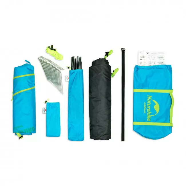Палатка четырехместная NatureHike P-Series NH18Z044-P 210T/65D зеленая (6927595729687)