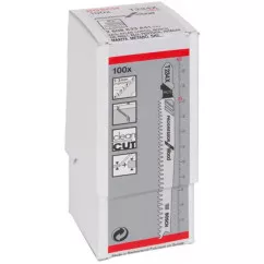 Пильні полотна для лобзика Bosch T 234 X Progressor for Wood, HCS, 100 шт (2608633A41)