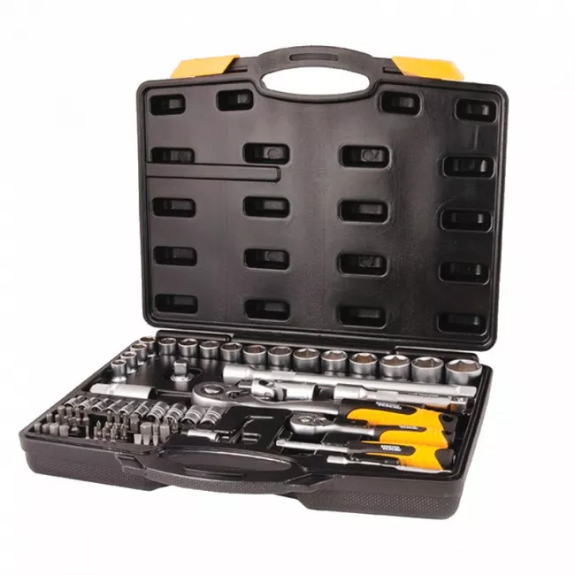 Профессиональный набор инструментов MASTER TOOL 72.ед 1/4"-1/2", трещотка с храповым механизмом 72 зуба, пластиковый кейс PROFI (78-5072-PF) Профессиональный набор инструментов MASTER TOOL 72.ед 1/4"-1/2", трещотка с храповым механизмом 72 зуба, пластиковый кейс PROFI (78-5072-PF)