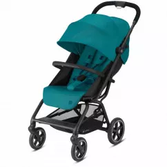 Прогулочная коляска Cybex Eezy S+ 2 BLK River Blue turquoise с бампером (520001709)