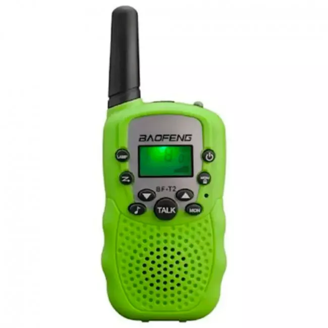 Рация Baofeng MiNi BF-T2 PMR446 (0.5W, 446 MHz, до 5 км, 8 каналов), 2шт, зеленая (159-1028_green)