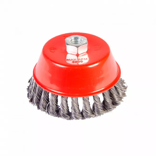 Щетка торцевая из плетеной проволоки D125 М14 MASTERTOOL (19-7012)
