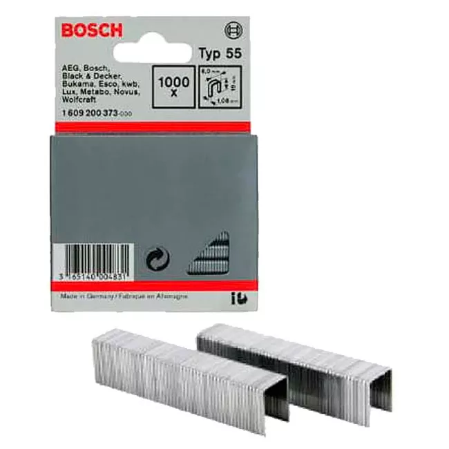 Скоби 19мм, шир. 6мм, тип 55 BOSCH (1609200373 )