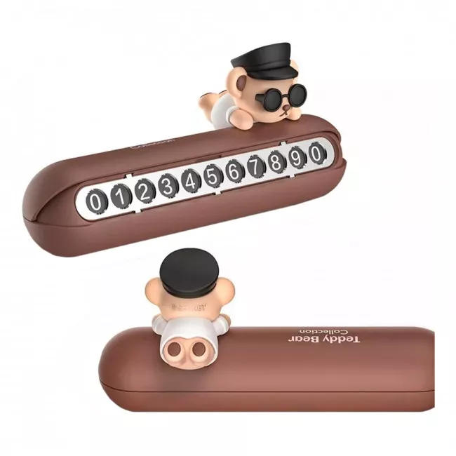 Табличка з номером телефону Baseus Bear Collection бежевий (517268) (354570324)