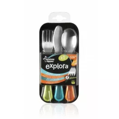 Tommee Tippee Первый набор столовых приборов (ложка, вилка, нож)