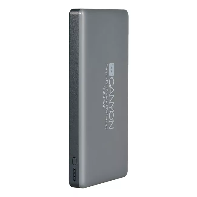 Универсальная мобильная батарея Canyon 15000 mAh Dark Grey (CNS-TPBP15DG)