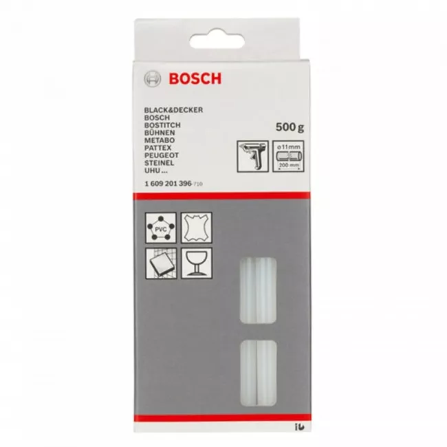 Клеевые стержни BOSCH 11 мм 25 шт прозрачные (1609201396)