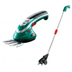 Кусторез Bosch ISIO, 3.6V Li 1.5 Ач, нож 12 см, со штангой (0.600.833.105)
