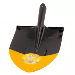 Лопата штыковая "Американка" 240*290*425 мм черно-желтая покраска 0,9 кг MASTERTOOL (14-6257)