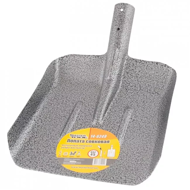 Лопата совковая 235*285*360 мм молотковая покраска 0,9 кг MASTERTOOL (14-6249)