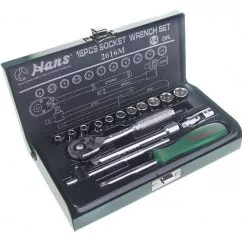 Набор головок и комплектующих HANS 1/4" 19шт (36192А)
