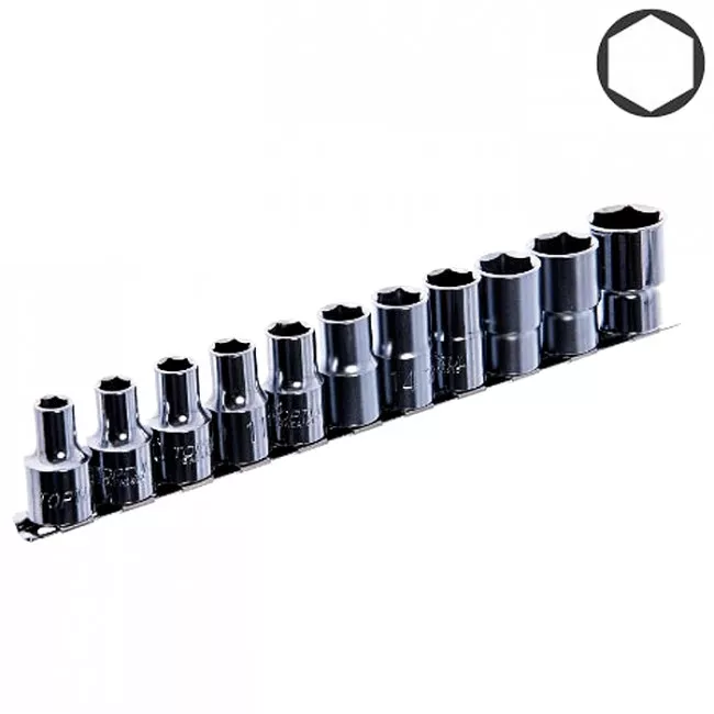 Набор головок TOPTUL 1/2" 11ед. на планке (GAAQ1601U) Набор головок TOPTUL 1/2" 11ед. на планке (GAAQ1601U)