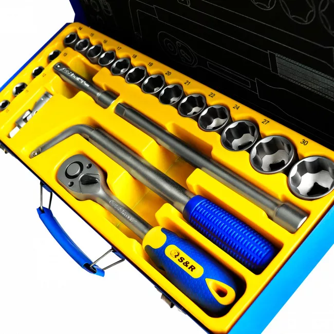 Набір головок торцевих S&R 1/2" 22 предмети (460034027)