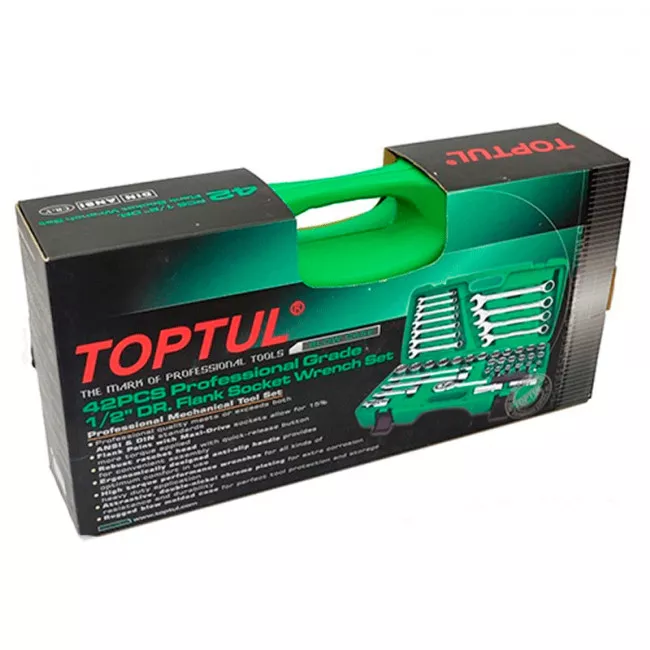 Набор инструмента TOPTUL комбинированный 1/2" 42 ед. (GCAI4201)