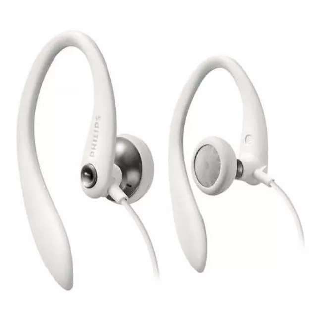 025957 Эргономические спортивные проводные наушники с микрофоном Active White
