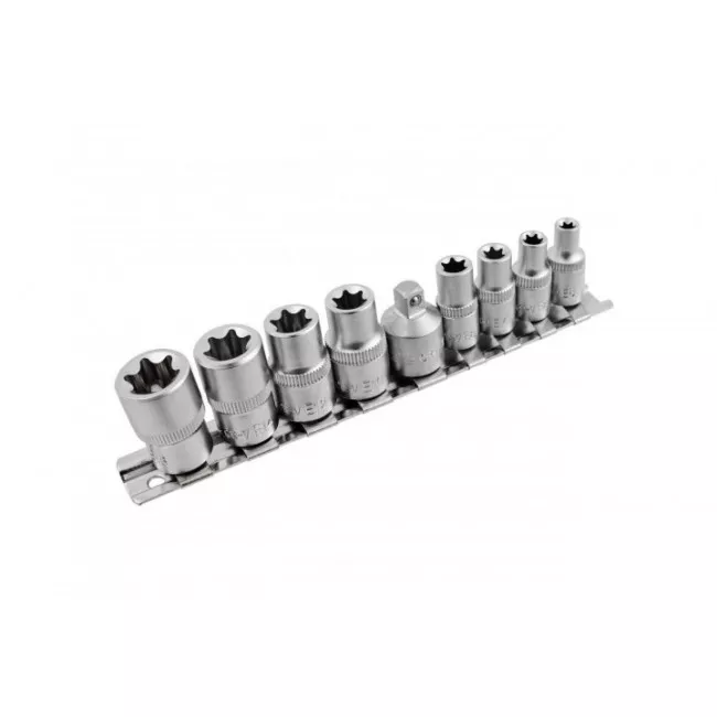 78-1409 Набор насадок торцевых CrV, E-TORX  9 шт (1/4 "- 5/6/7/8  3/8 "- 10/12/14/16)