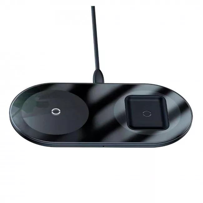 Беспроводное зарядное устройство Baseus Simple 2in1 18W Black (WXJK-01)