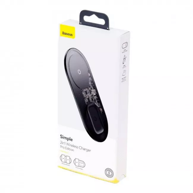 Беспроводное зарядное устройство Baseus Simple 2in1 18W Pro Edition Transparent (WXJK-CA02)