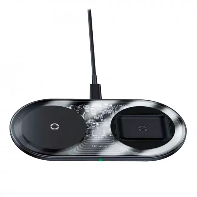 Беспроводное зарядное устройство Baseus Simple 2in1 18W Pro Edition Transparent (WXJK-CA02)
