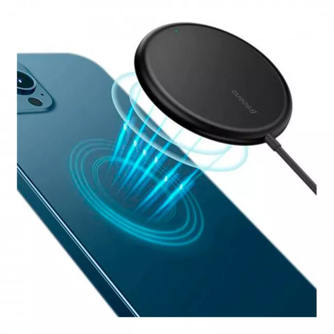 Бездротовий зарядний пристрій Baseus Simple Mini Magnetic 15W чорний (326822) (310820001)