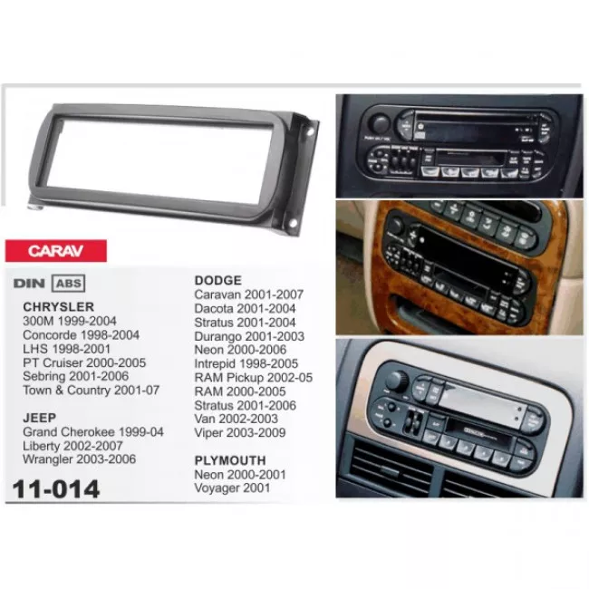 CARAV 11-014 Перехідна рамка для Dodge Caravan, Durango, Neon, RAM