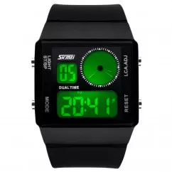 Часы электронные Skmei 0841, черные, в металлическом боксе (175-1015-black)