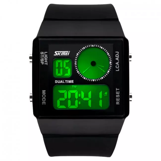 Часы электронные Skmei 0841, черные, в металлическом боксе (175-1015-black)