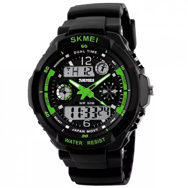 Часы электронные, спортивные Skmei 0931, в металлическом боксе (175-1011-black_green) Часы электронные, спортивные Skmei 0931, в металлическом боксе (175-1011-black_green)